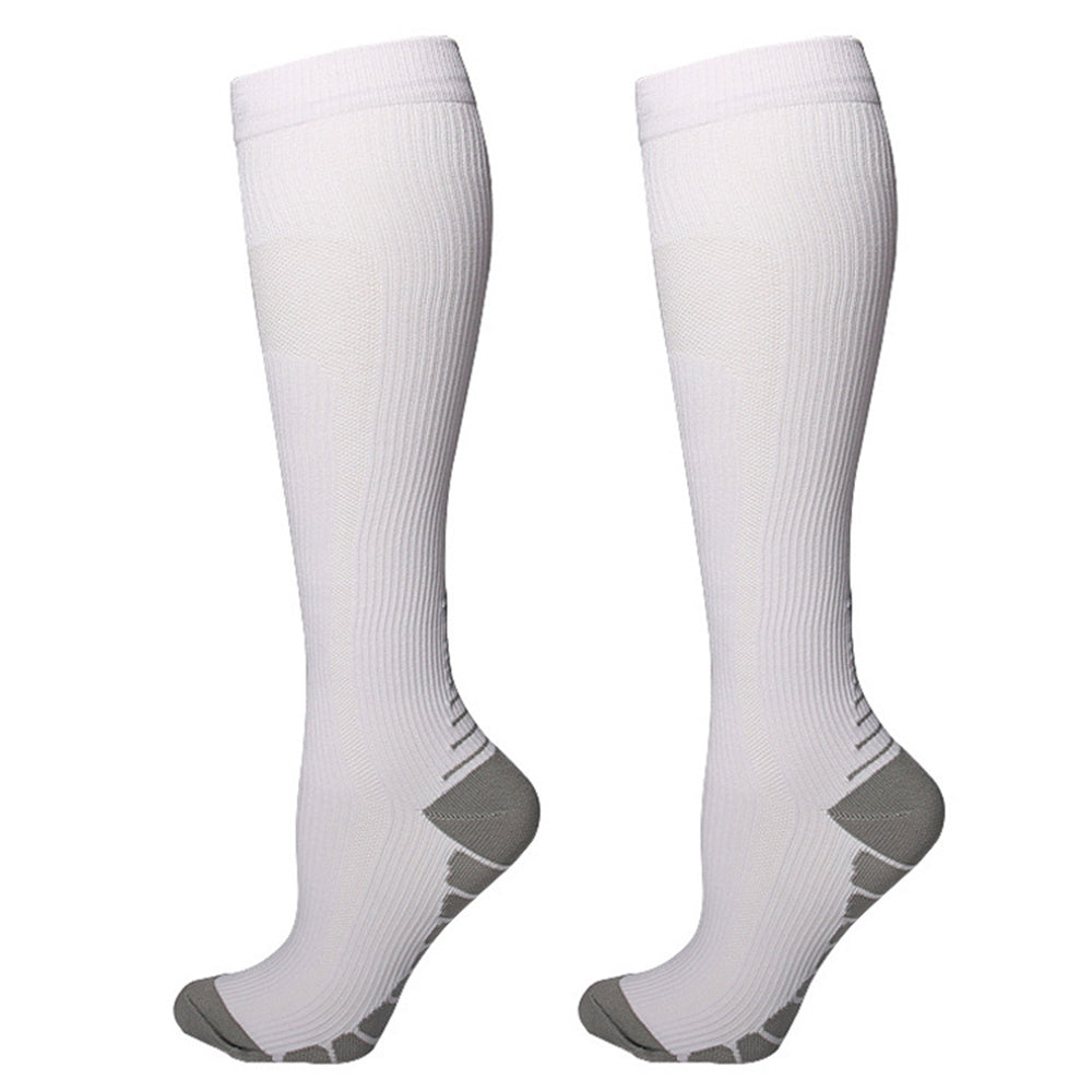 1 Pair High Compression Socks Circulation Knee High Socks Yoga Sports Hiking Running Stockings