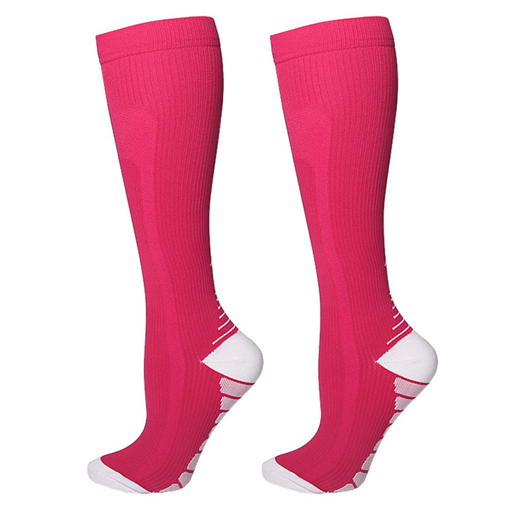 1 Pair High Compression Socks Circulation Knee High Socks Yoga Sports Hiking Running Stockings