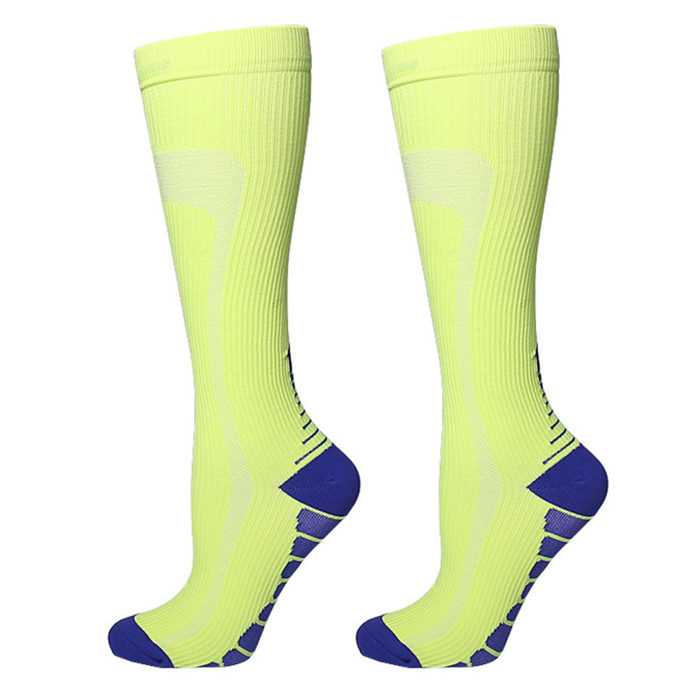 1 Pair High Compression Socks Circulation Knee High Socks Yoga Sports Hiking Running Stockings