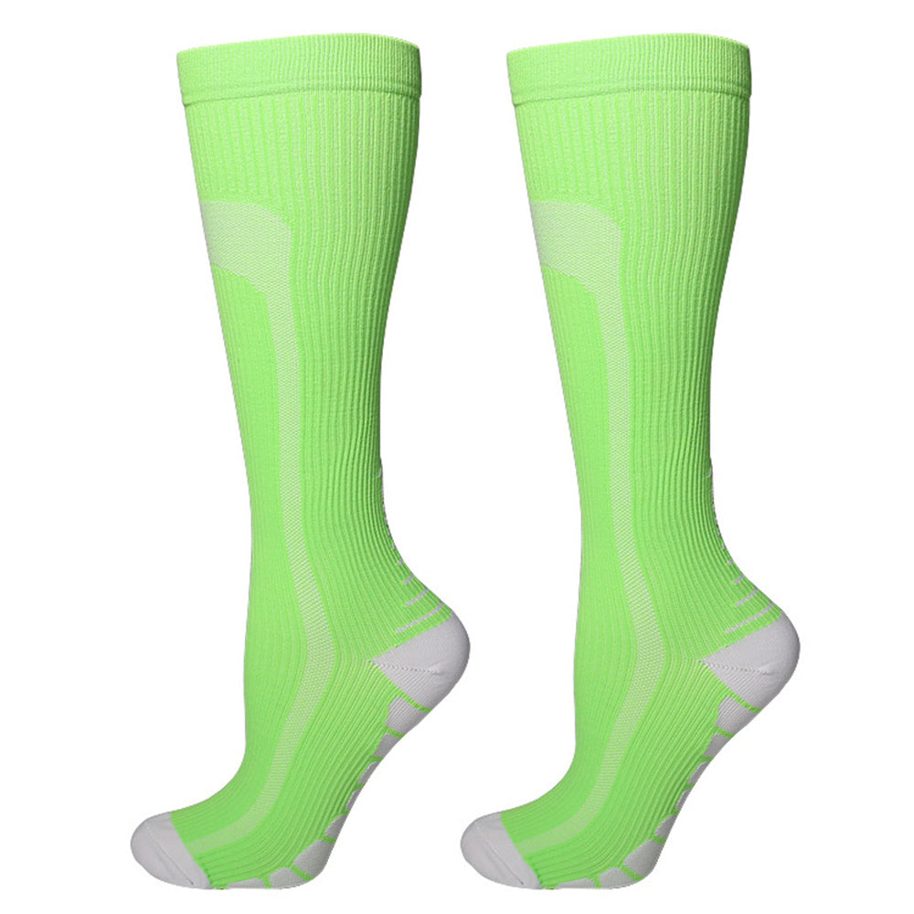 1 Pair High Compression Socks Circulation Knee High Socks Yoga Sports Hiking Running Stockings