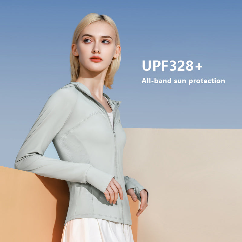 GOLOVEJOY FSY12 Ultra-Light Long Sleeve Active Shirts UV Protection Nylon Hoodie Jacket