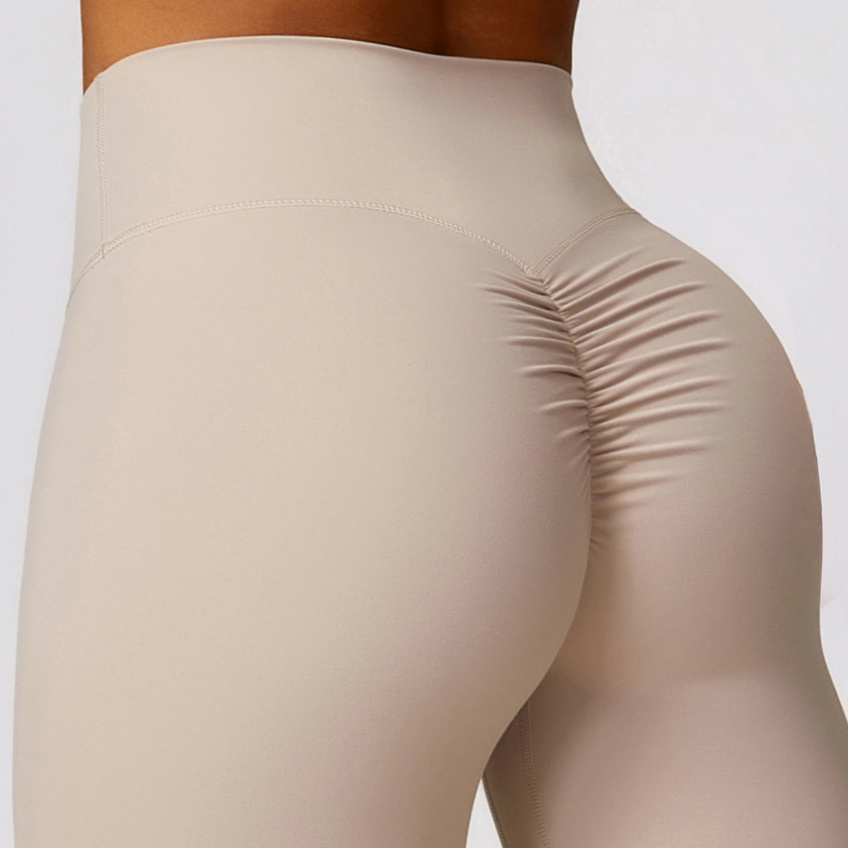 8552 Women Yoga Outfits Set Seamless Leggings and Long Sleeve Crop Top