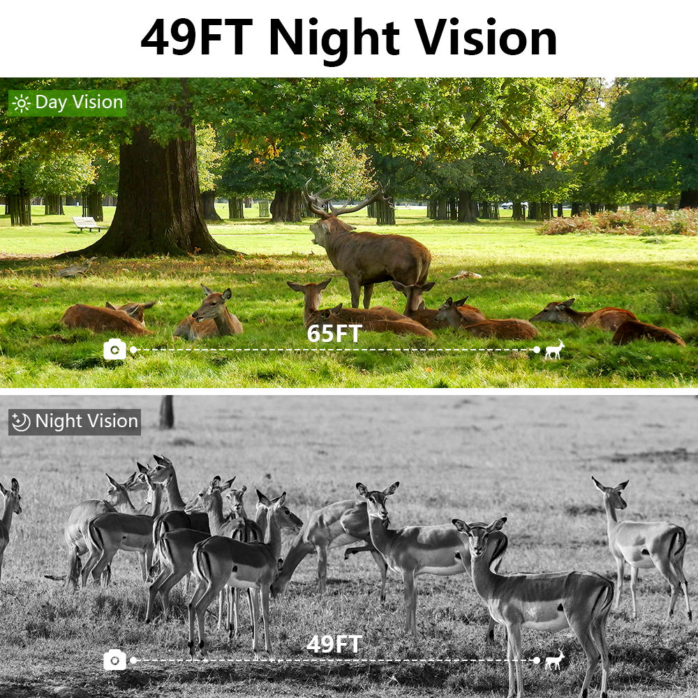 PR801W Outdoor WiFi Hunting Camera App Control Night Vision 8K Infrared Wildlife Trail Camera
