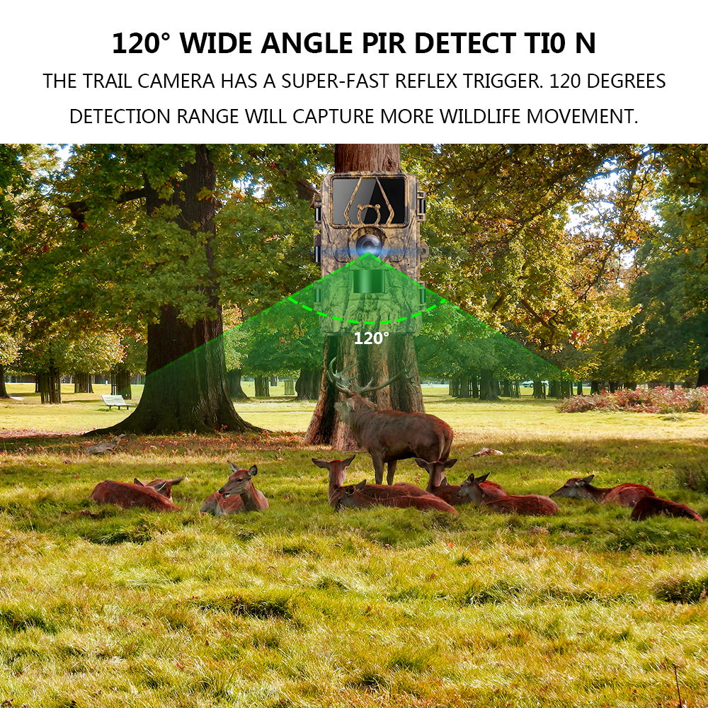 PR801 Ultra Clear 8K Infrared Wildlife Trail Camera Night Vision Hunting Camera