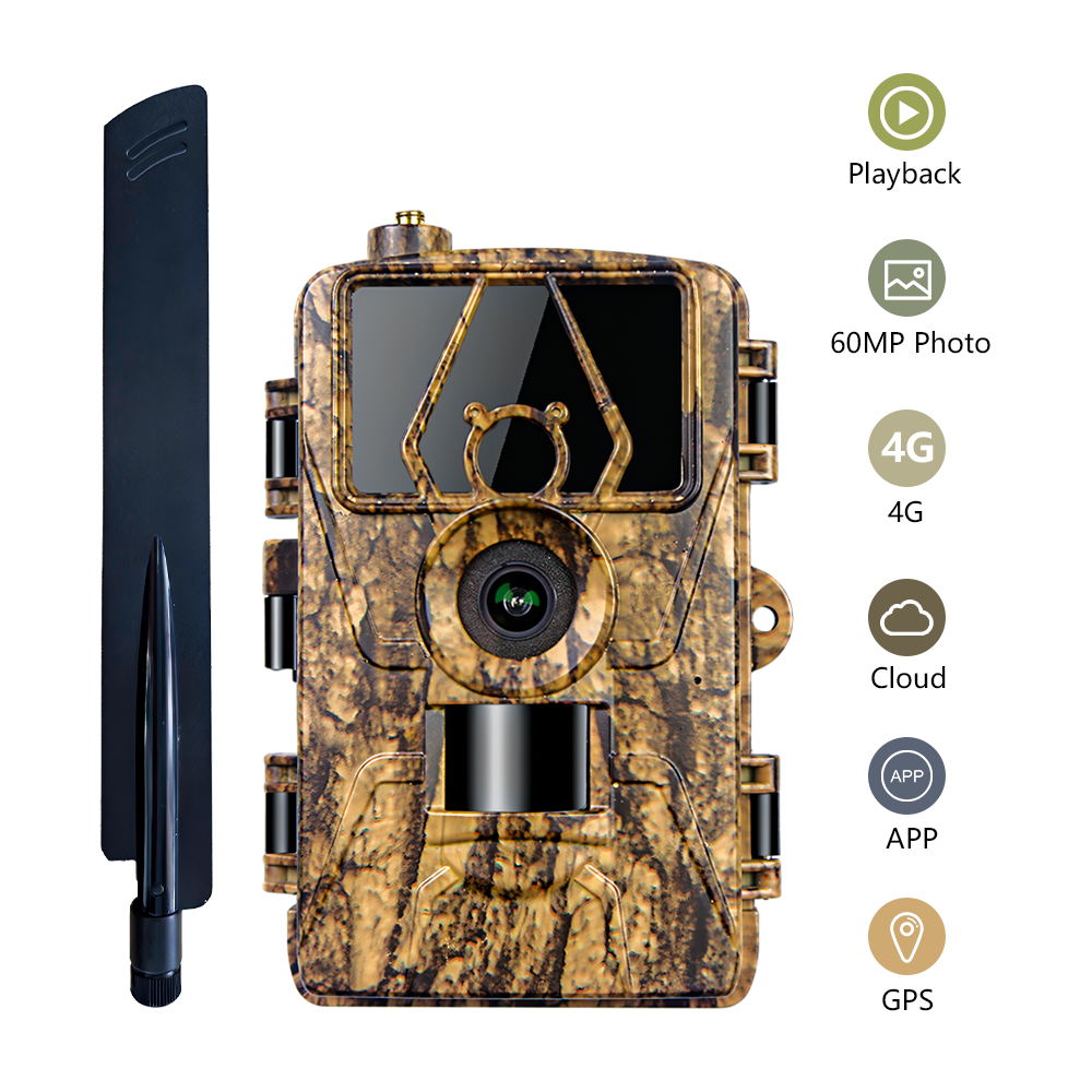 PR801LTE IP66 Waterproof Wireless Wildlife Camera 4G 60MP 8K Hunting Trail Camera (EU Version)