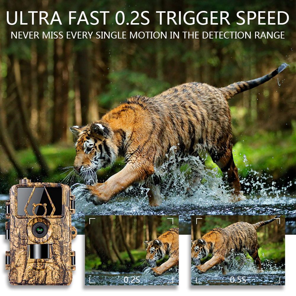 PR801LTE IP66 Waterproof Wireless Wildlife Camera 4G 60MP 8K Hunting Trail Camera (EU Version)