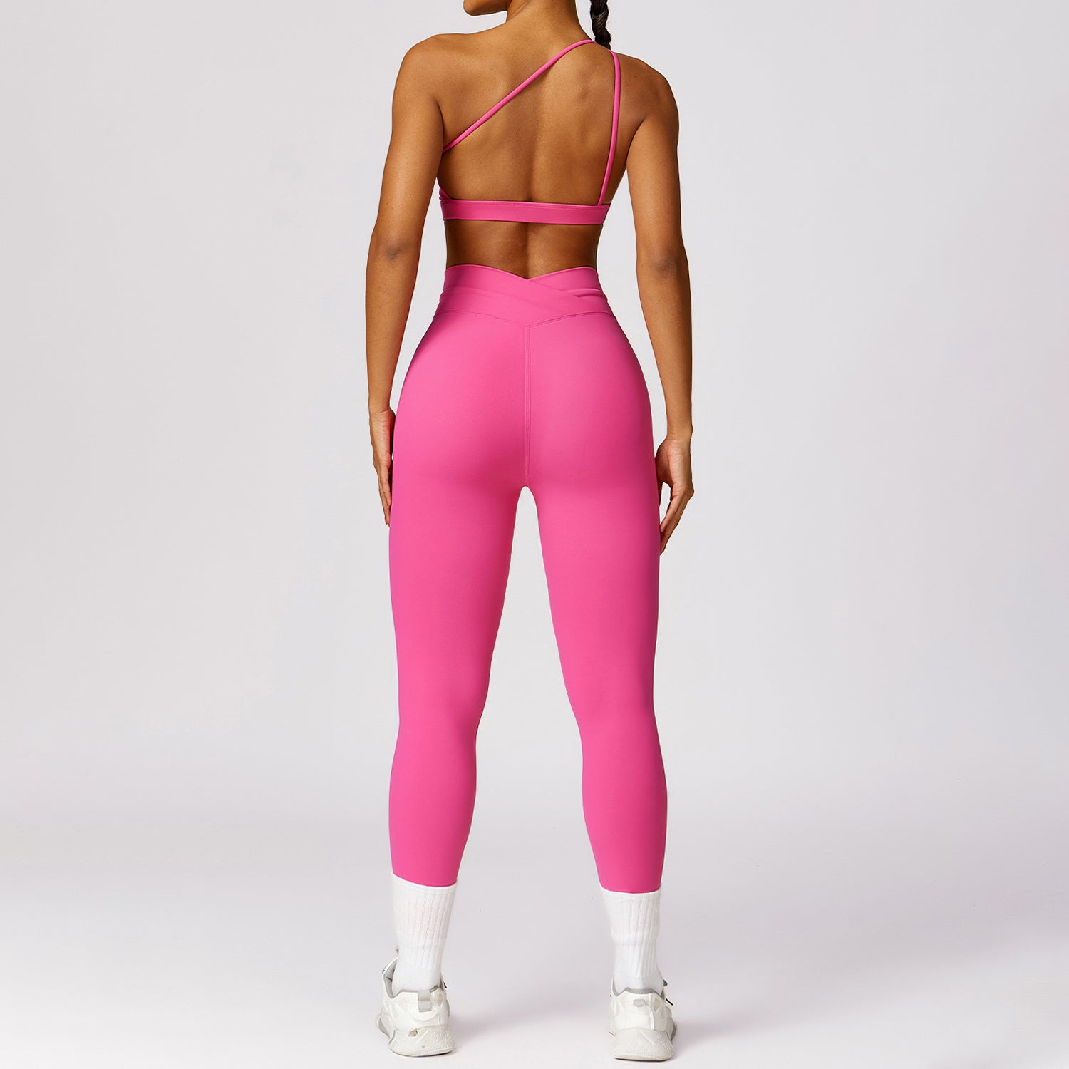 8578 Sports Quick-Dry Backless Bra Fitness Yoga Leggings Set for Workout