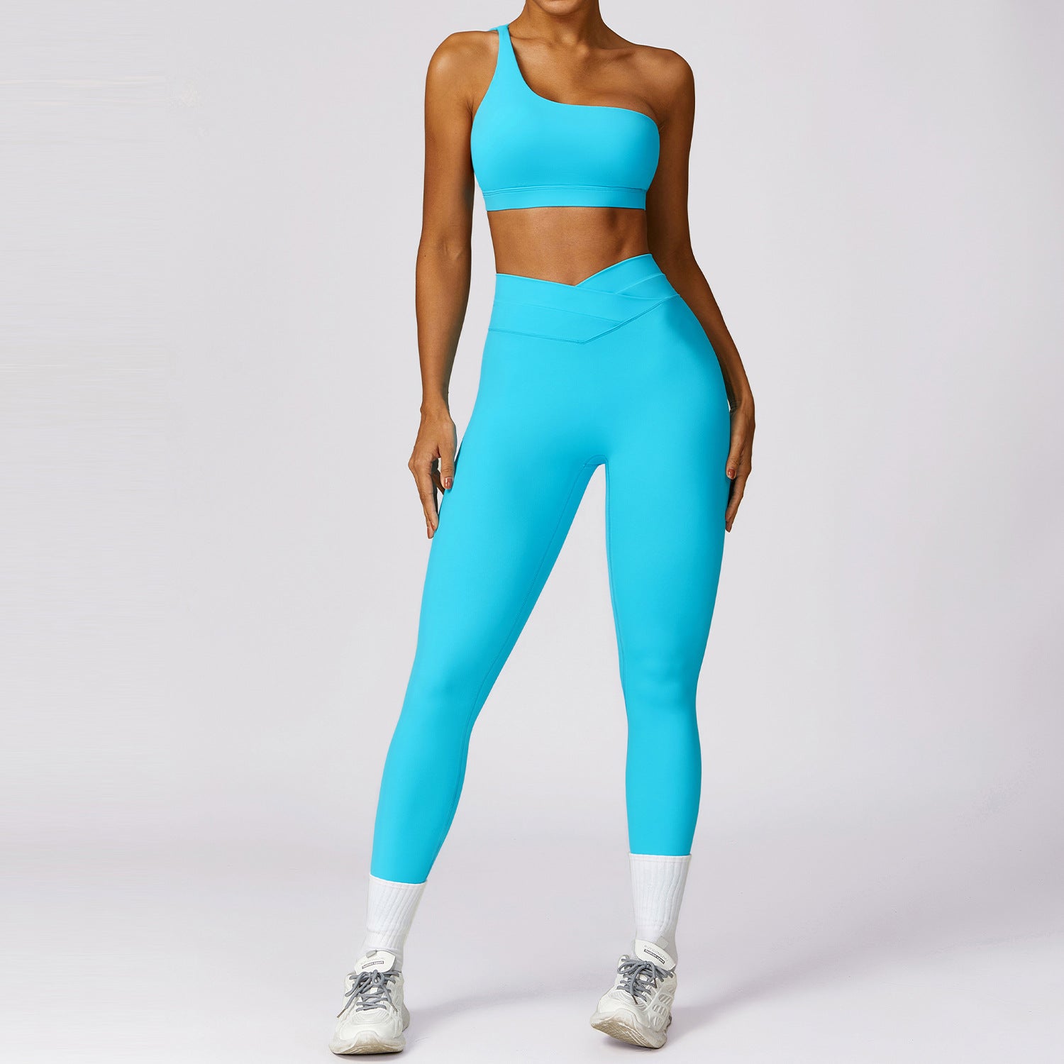 8578 Sports Quick-Dry Backless Bra Fitness Yoga Leggings Set for Workout
