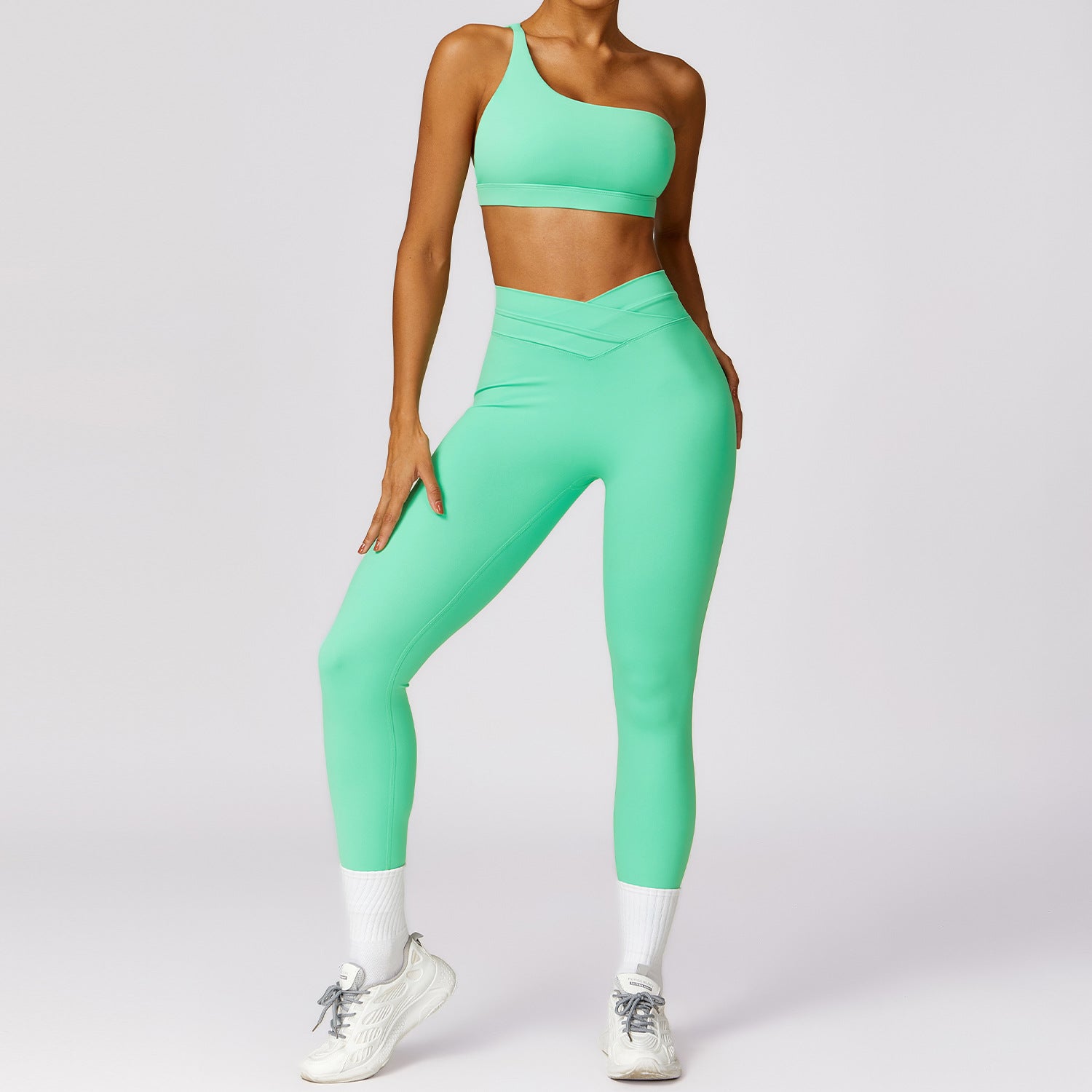 8578 Sports Quick-Dry Backless Bra Fitness Yoga Leggings Set for Workout