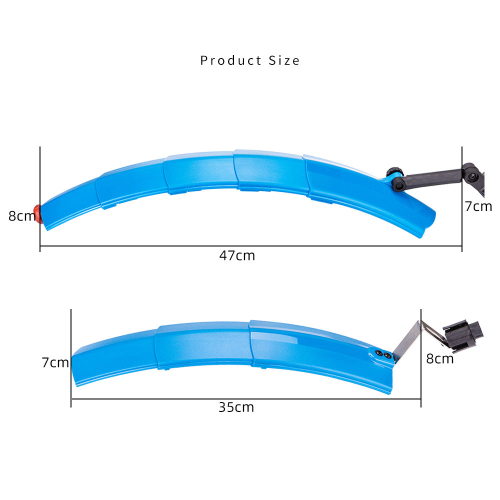 ZTTO ZT03 2Pcs Bike Fender Set Front+Rear Bike Mud Guard with Tail Light (with Installation Accessory)
