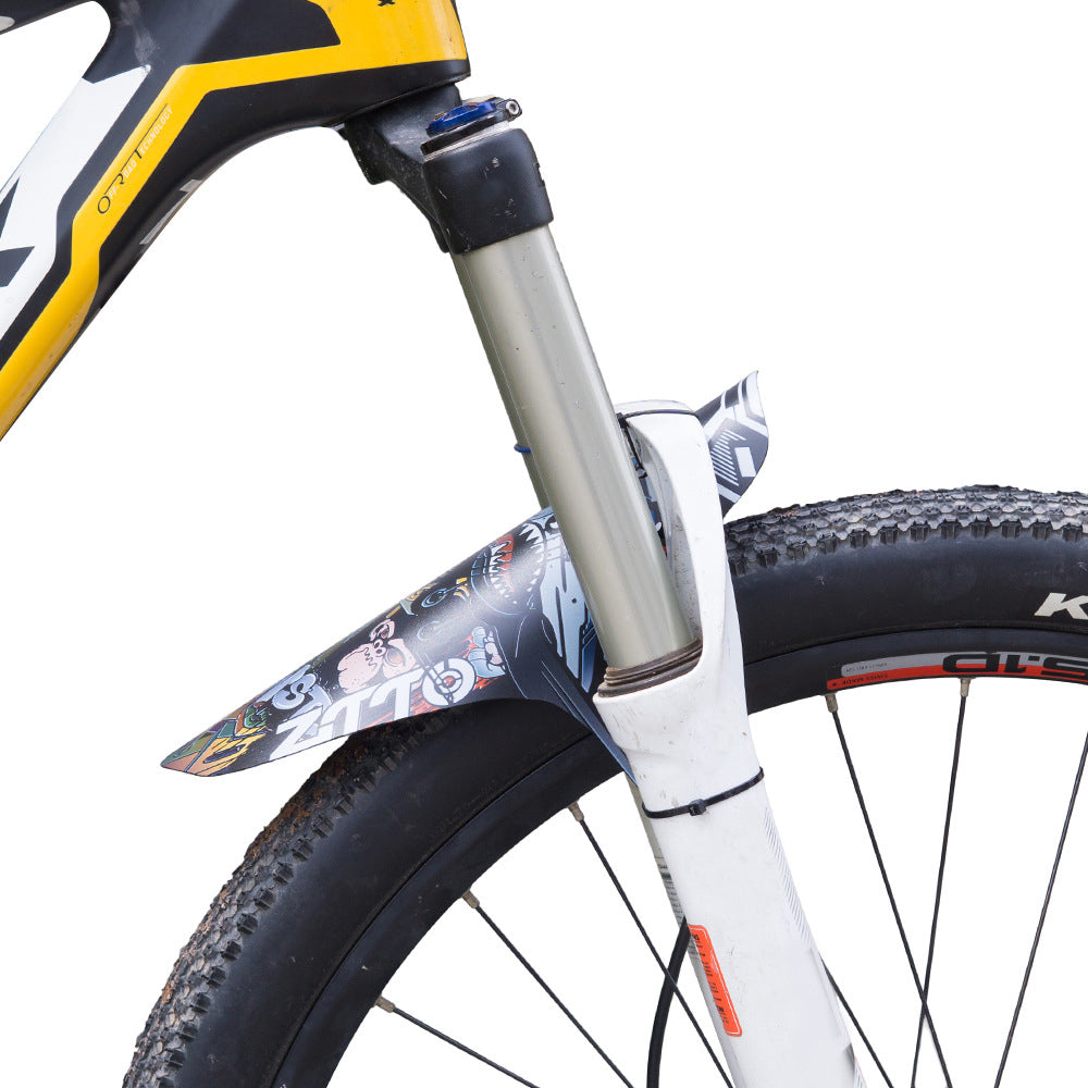 ZTTO Colorful Pattern Mountain Bike Fender PP Road Bicycle Mudguard, Short Style