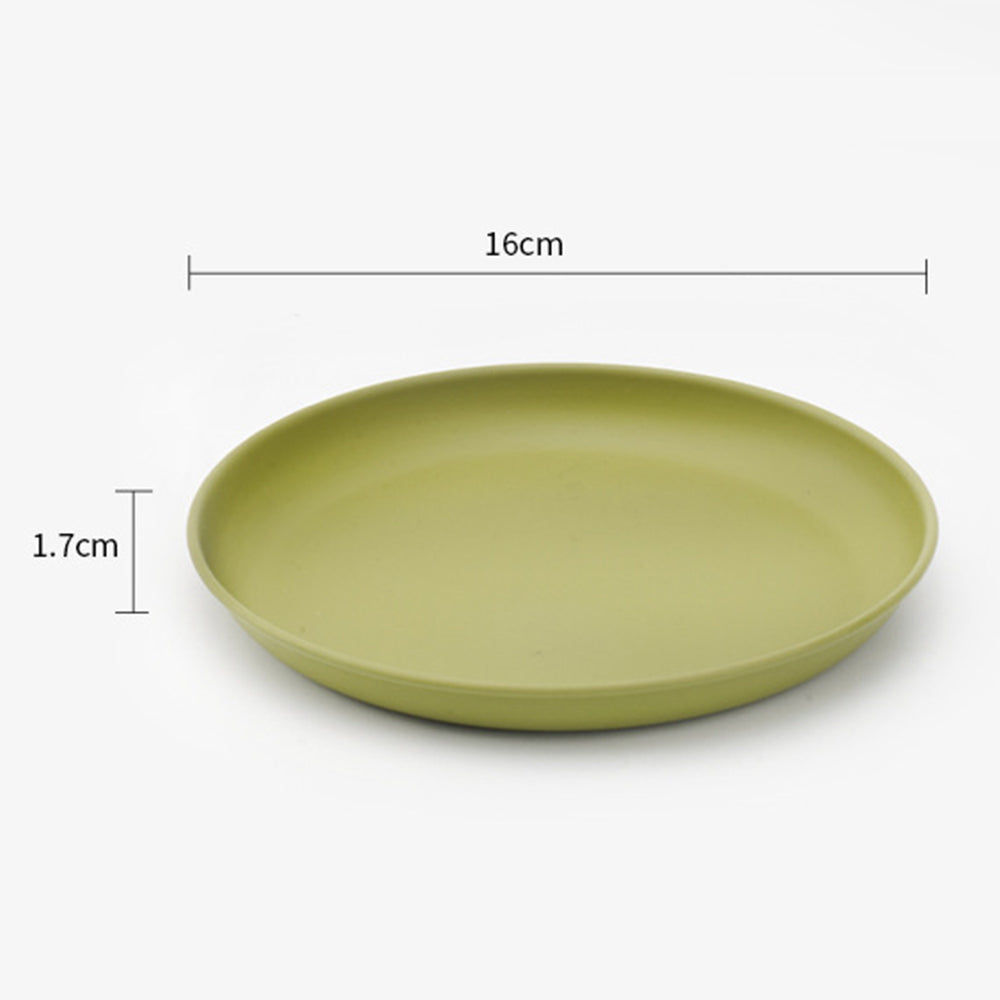 HW1040 16cm High Temperature Resistant Non-stick Camping Picnic Plate 304 Stainless Steel Meal Plate (BPA-Free, No FDA)