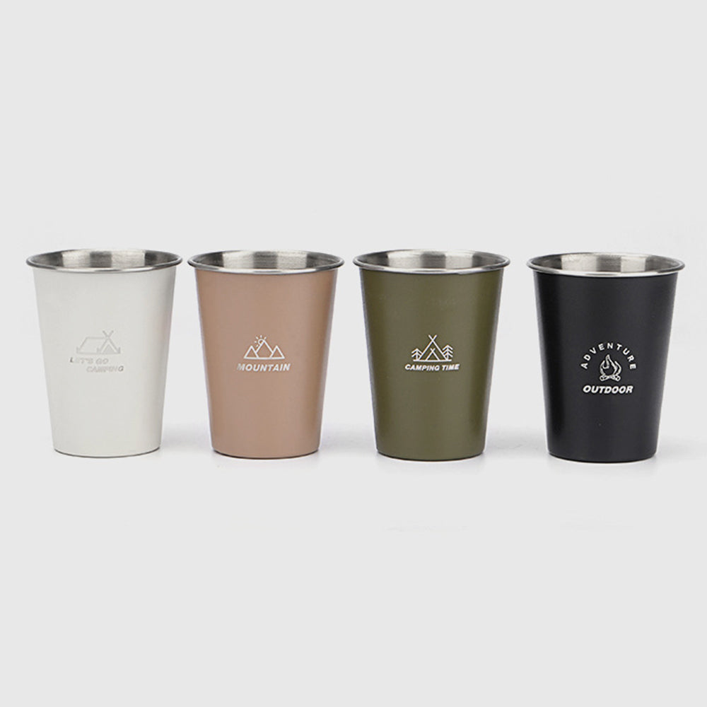 HW1159 350ML Camping Picnic Water Cup Outdoor 304 Stainless Steel Drink Mug (No FDA Certificate, BPA-free)