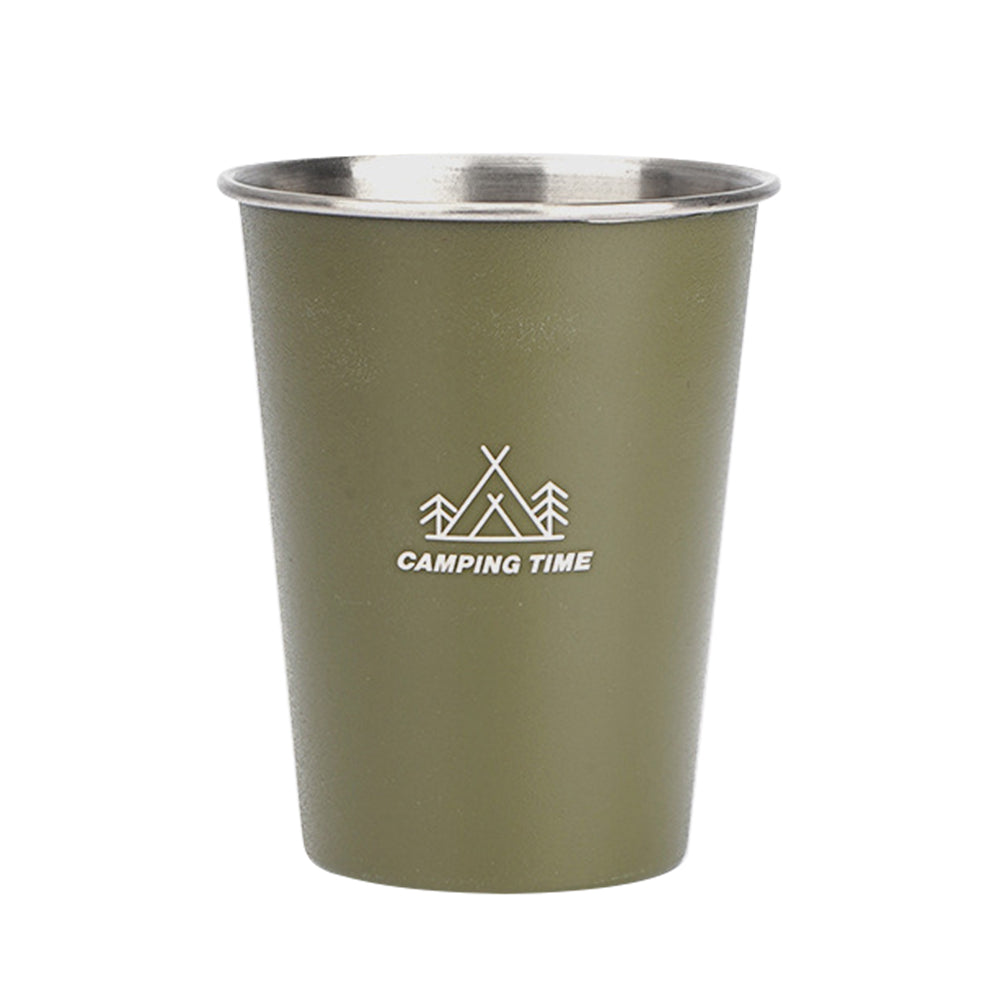 HW1159 350ML Camping Picnic Water Cup Outdoor 304 Stainless Steel Drink Mug (No FDA Certificate, BPA-free)