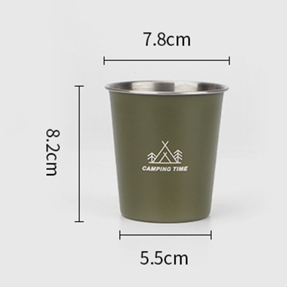 HW1159 250ML Outdoor Camping Picnic Water Cup 304 Stainless Steel Mug (No FDA Certificate, BPA-free)