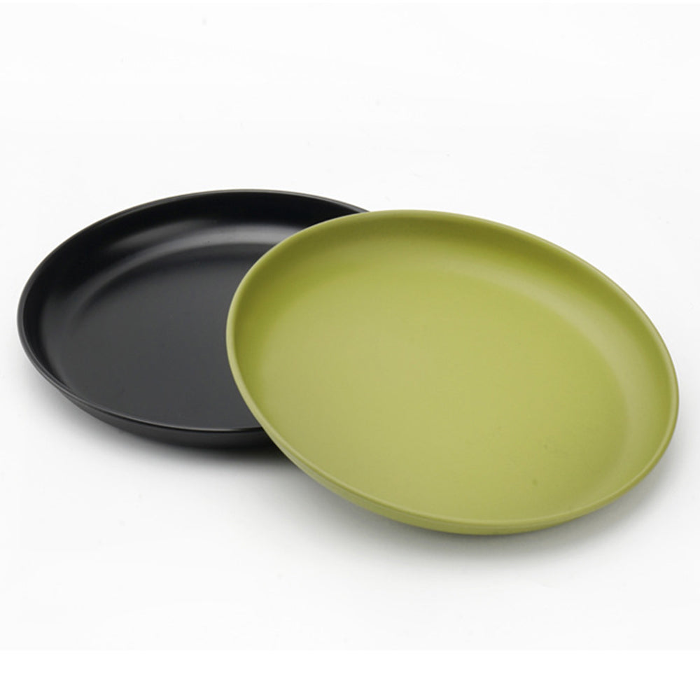 HW1040 Stainless Steel Plate 17.5cm Non-stick Coating Dinner Dishes for Outdoors Camping (FDA-Free)