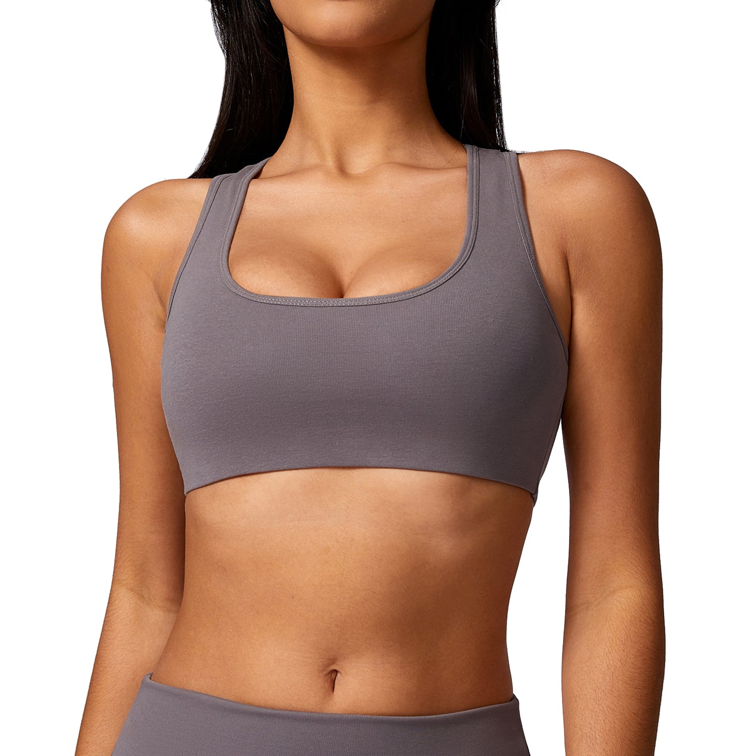 8713 Raceback Women Shockproof Sports Bra Slim Fit Running Fitness Yoga Vest