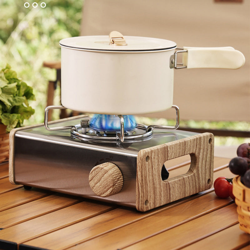 2800W Mini Gas Stove Outdoor Camping Cassette Stove Stainless Steel Cooking Burner
