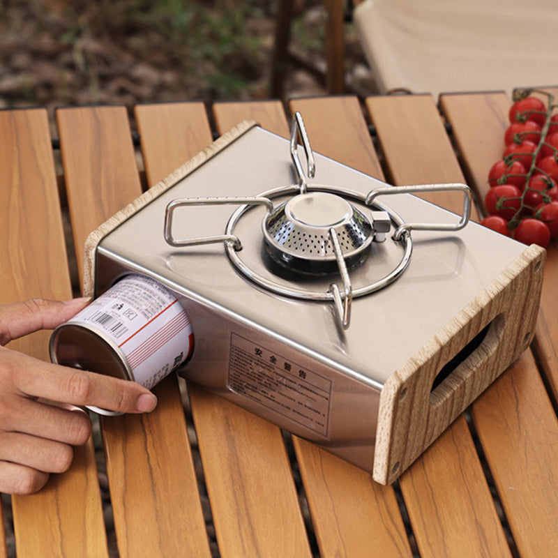 2800W Mini Gas Stove Outdoor Camping Cassette Stove Stainless Steel Cooking Burner