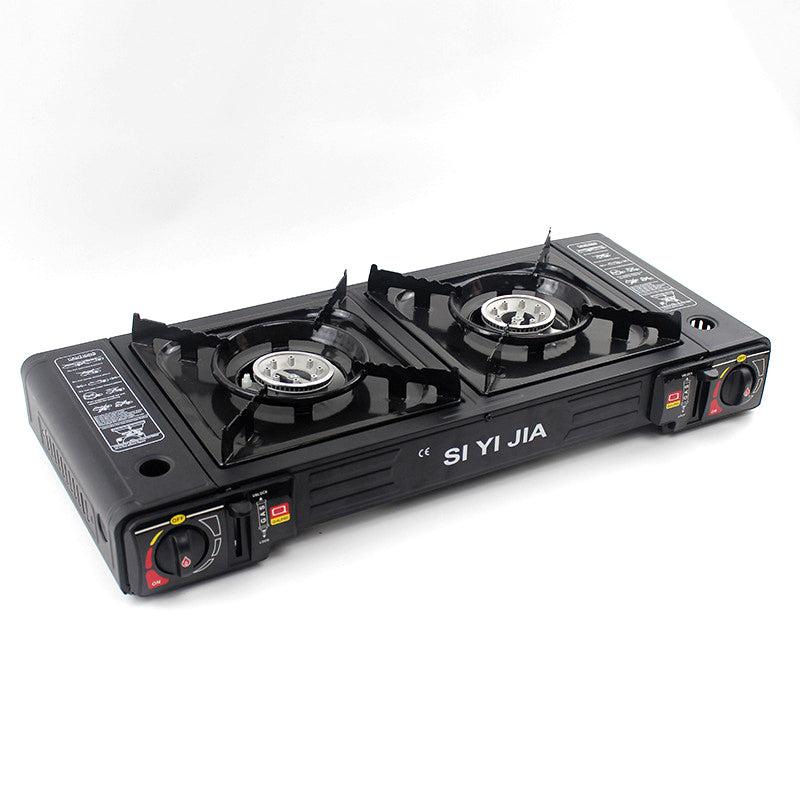 SI YI JIA APQ138 Portable Camping Stove Outdoor Dual Cooking Burner with Piezo Ignition