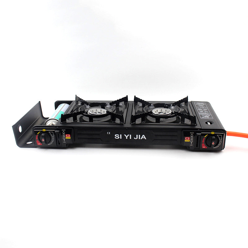 SI YI JIA APQ138 Portable Camping Stove Outdoor Dual Cooking Burner with Piezo Ignition