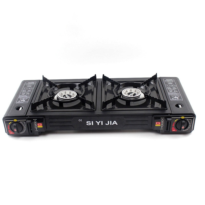 SI YI JIA APQ138 Portable Camping Stove Outdoor Dual Cooking Burner with Piezo Ignition
