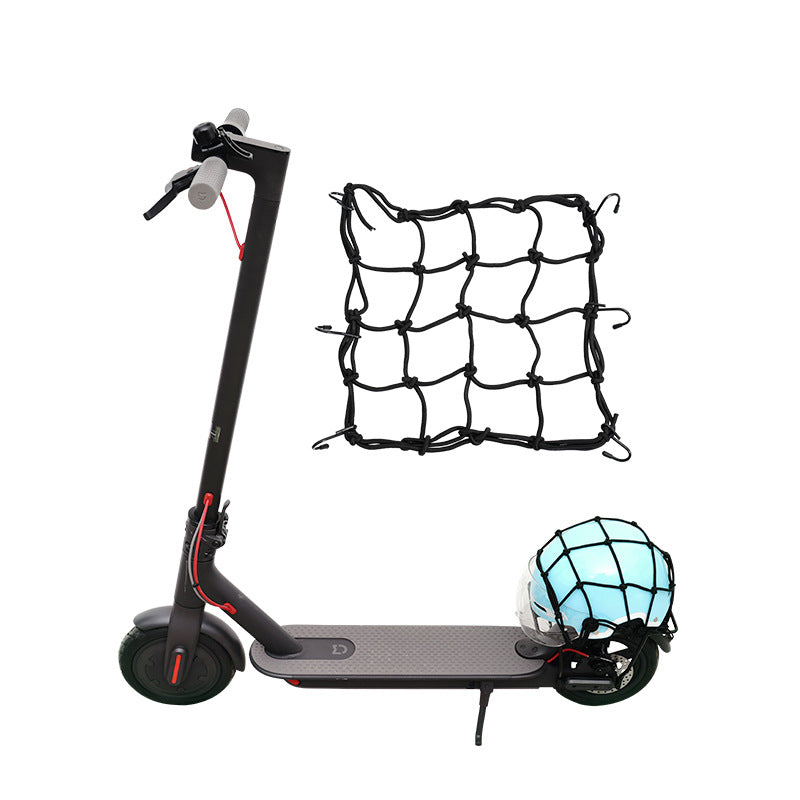 Universal Electric Scooter Helmet Fixing Net Latex Scooter Tail Helmet Mesh Pocket
