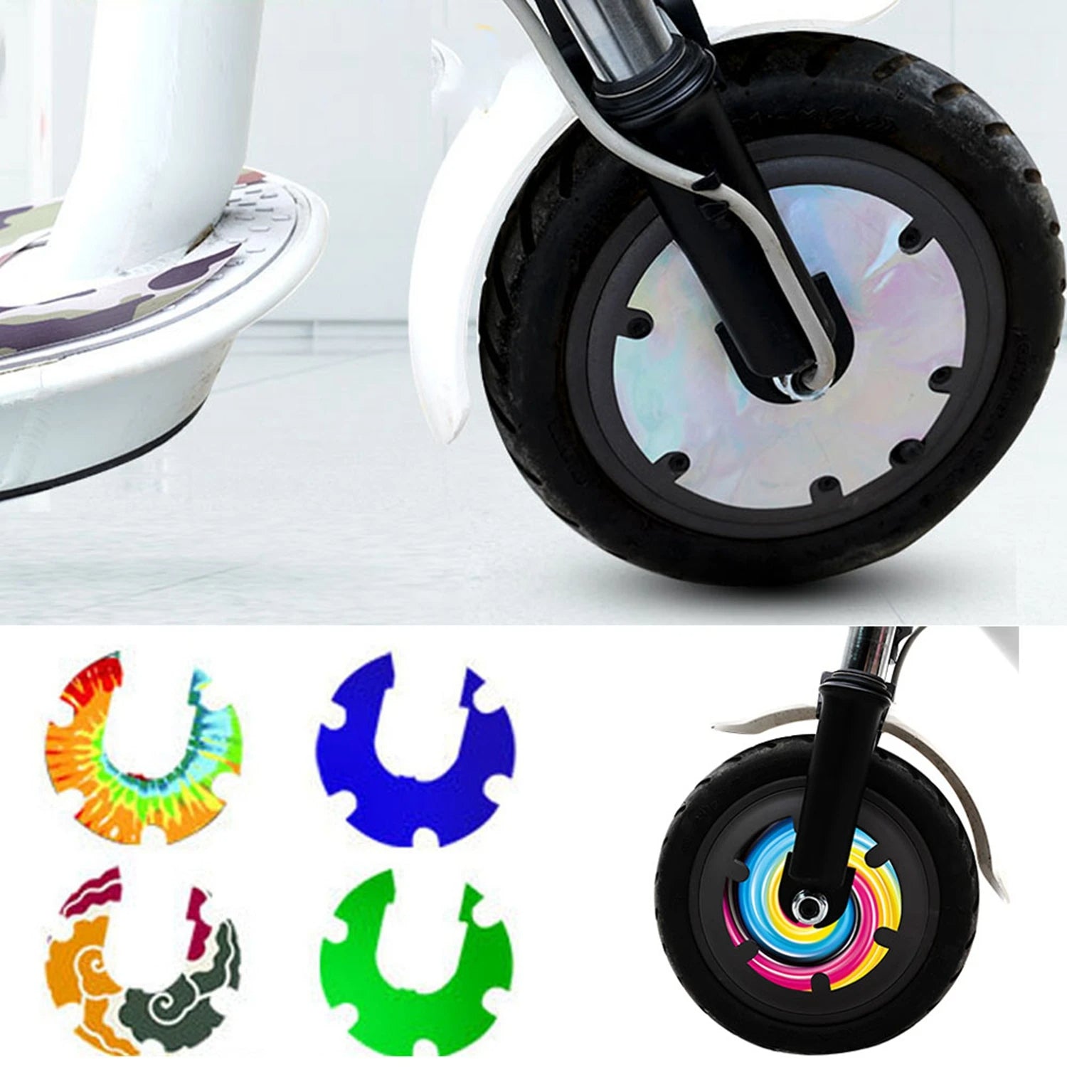 2Pcs For Xiaomi M365 / Pro / 1S Electric Scooter Motor Sticker Wheel Cover Film