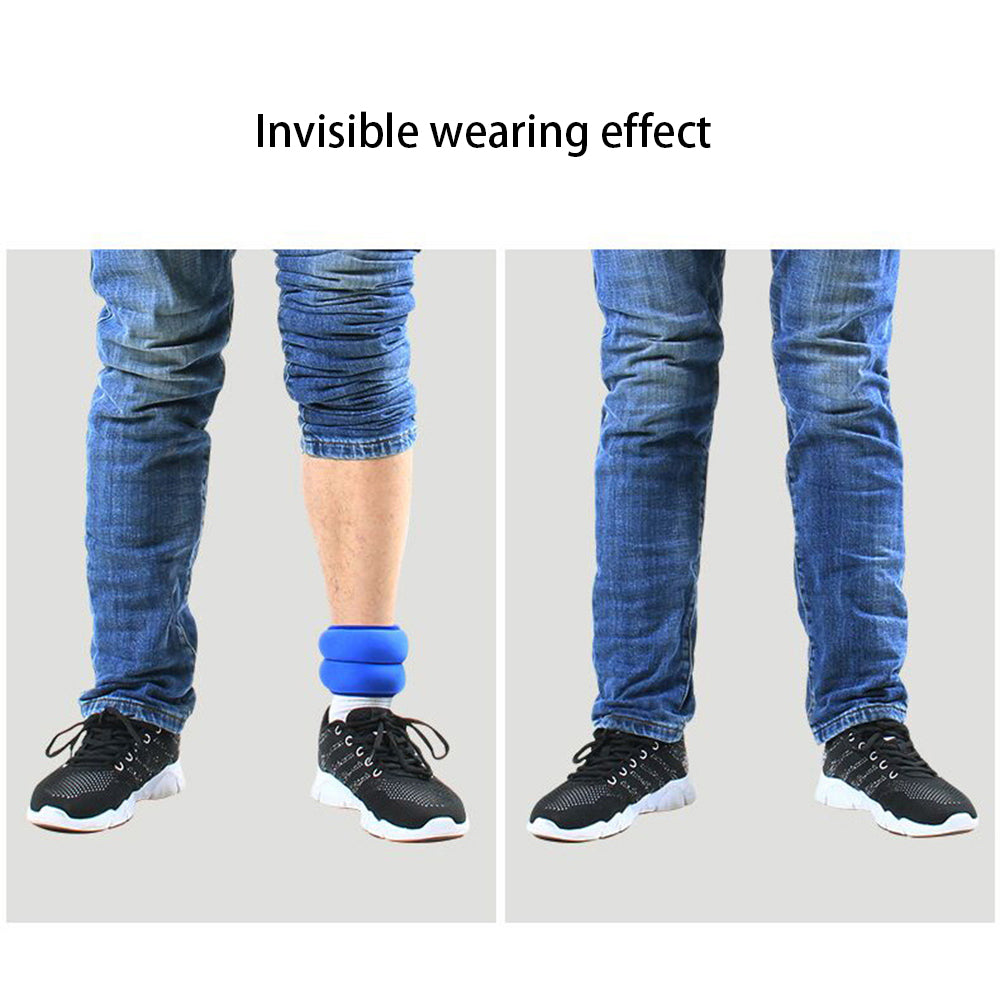 AIBEIJIAN 1 Pair, 2kg Running Training Sandbag Adjustable Wrist Ankle Iron Sandbag Weight Equipment