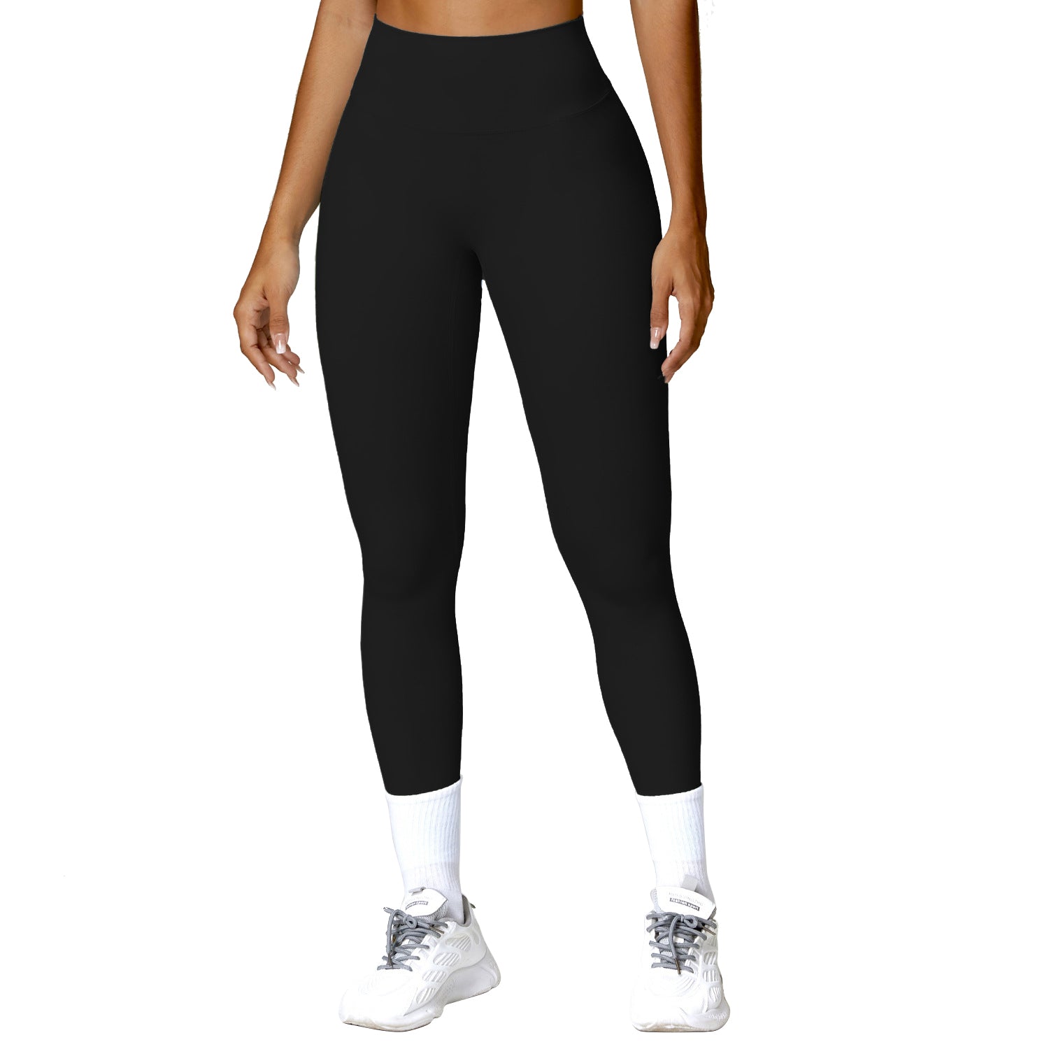 High Waist Yoga Tummy Control Leggings Fitness Pants, Size: S