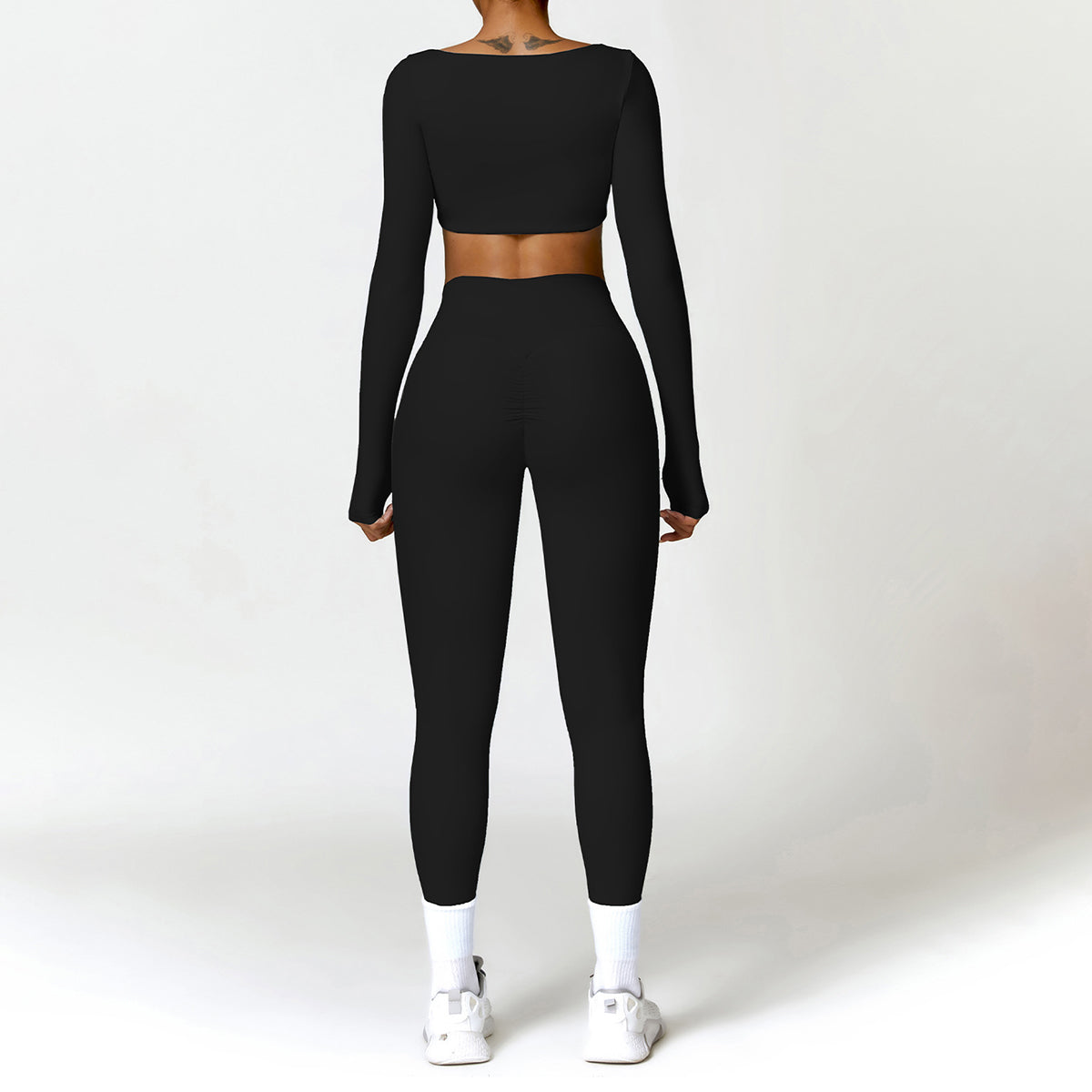 High Waist Yoga Tummy Control Leggings Fitness Pants, Size: S