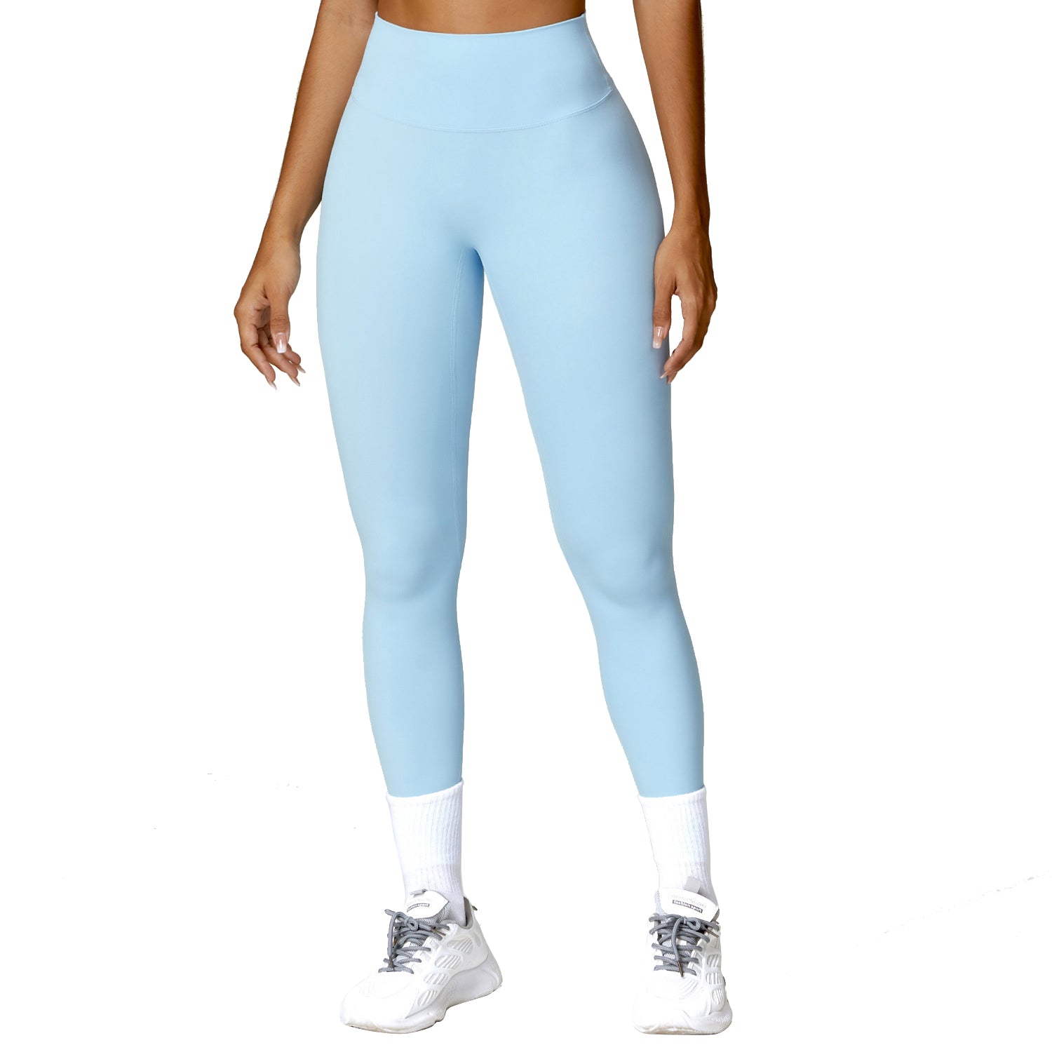 High Waist Yoga Tummy Control Leggings Fitness Pants, Size: S