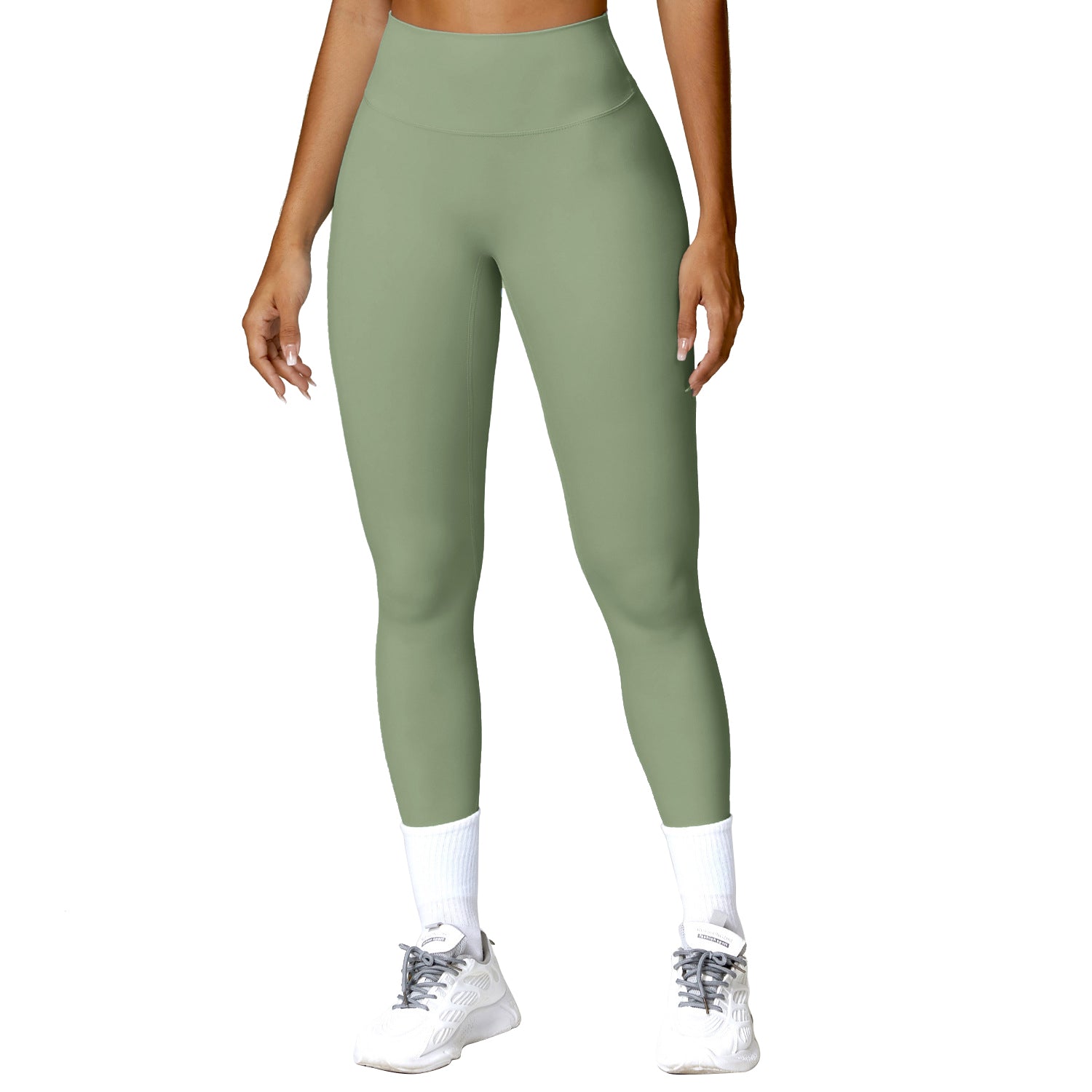 High Waist Yoga Tummy Control Leggings Fitness Pants, Size: S