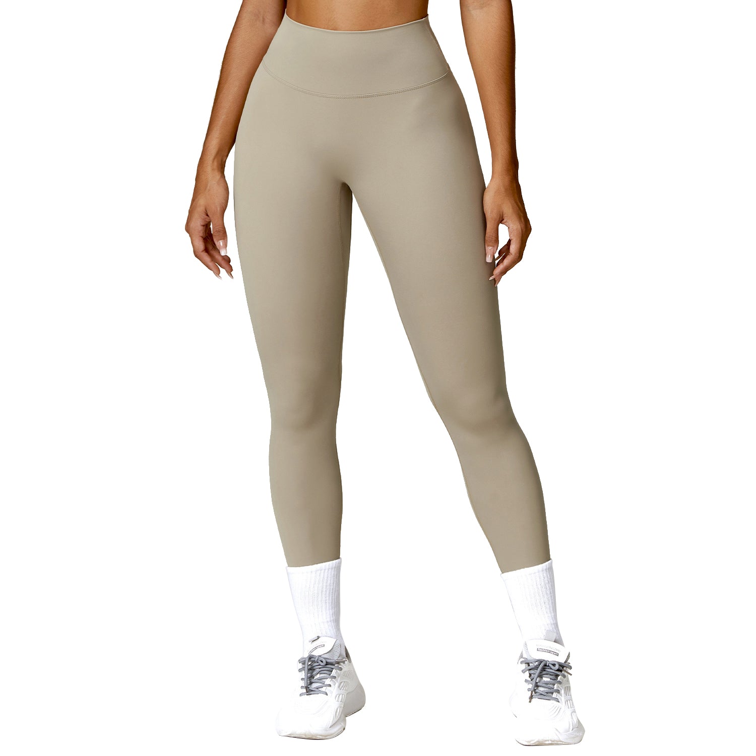 High Waist Yoga Tummy Control Leggings Fitness Pants, Size: S