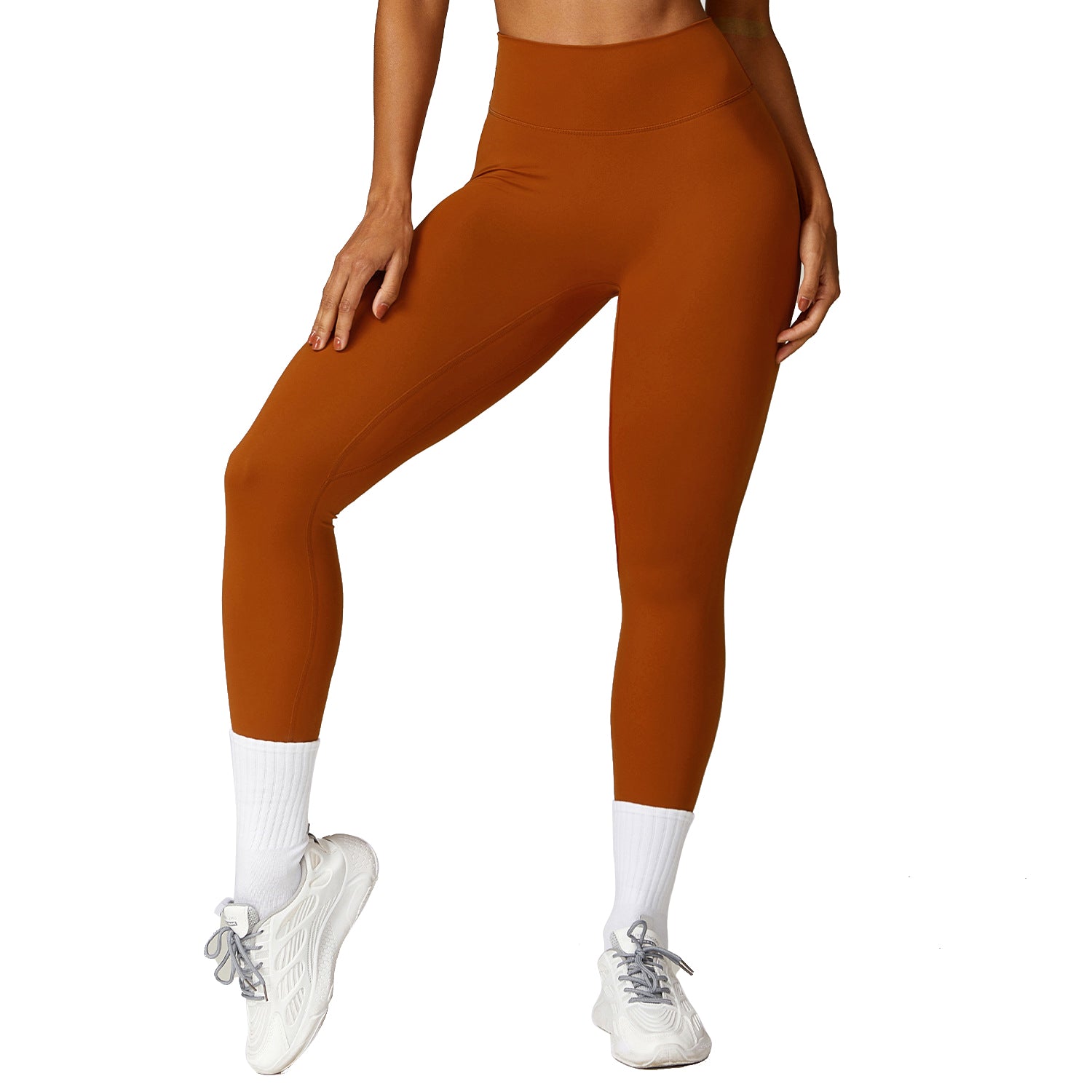 High Waist Yoga Tummy Control Leggings Fitness Pants, Size: S