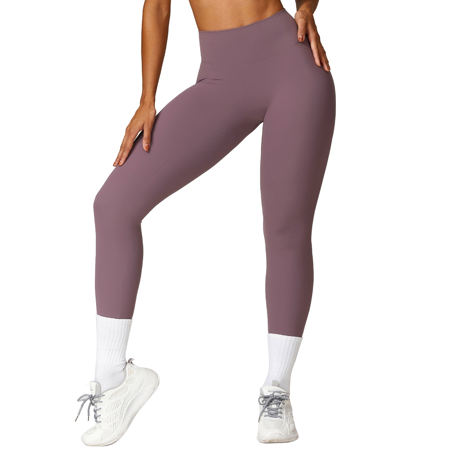 High Waist Yoga Tummy Control Leggings Fitness Pants, Size: S