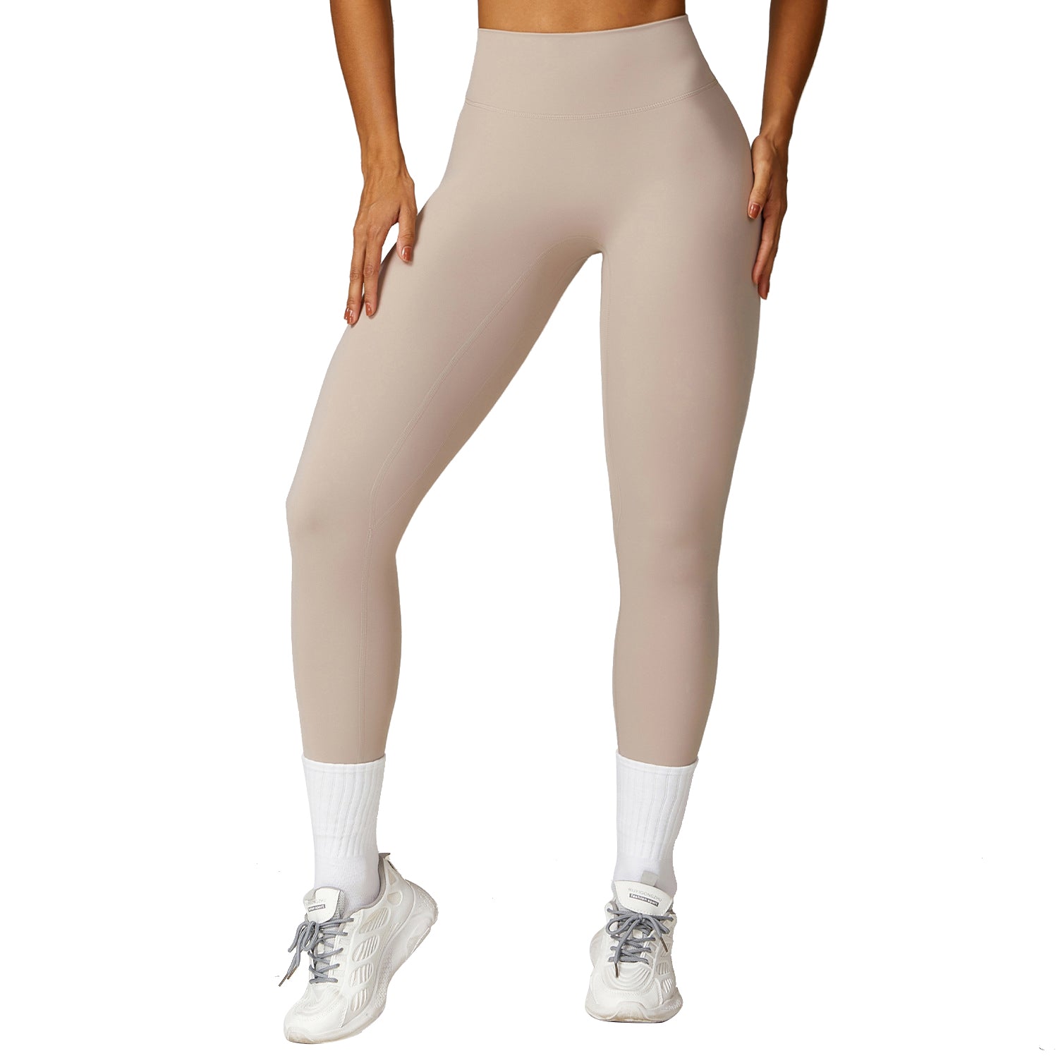 High Waist Yoga Tummy Control Leggings Fitness Pants, Size: S