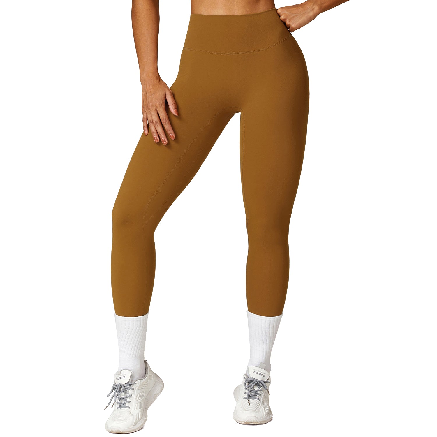 High Waist Yoga Tummy Control Leggings Fitness Pants, Size: S