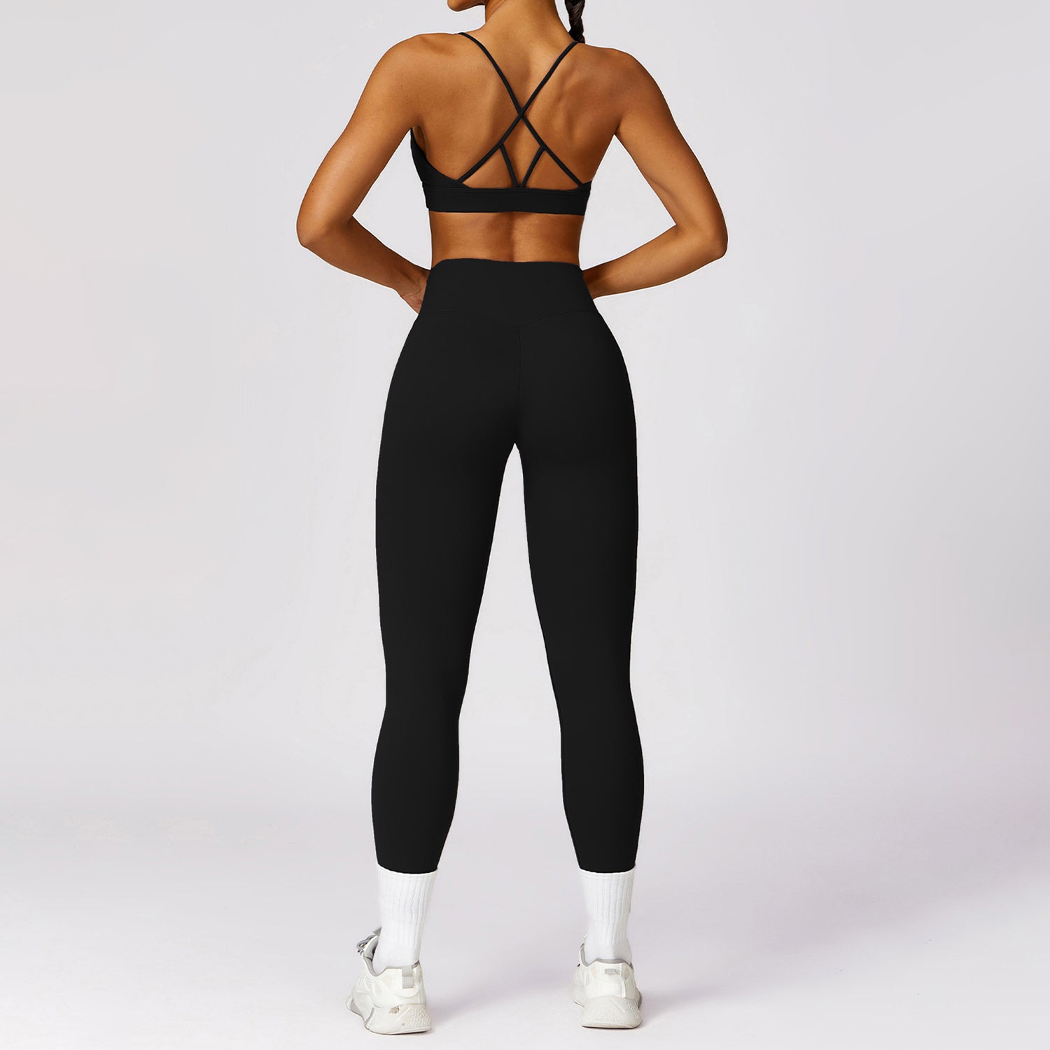 8455 High Waist Quick-drying Yoga Pants Slimming Fitness Running Sports Leggings