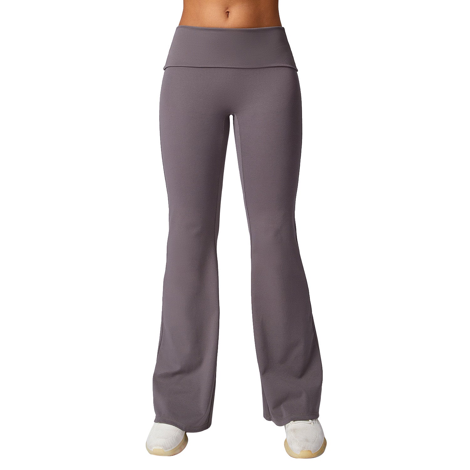 8713 Women Flared Trousers High Waist Hip Lifting Long Pants for Running Yoga