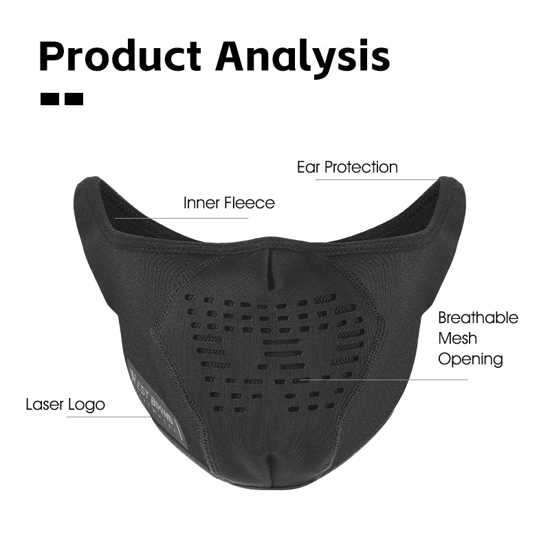 WEST BIKING YP0201414 Winter Cycling Motorcycle Mask Warm Fleece Face Cover