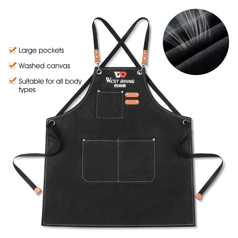 WEST BIKING YP0719379 Canvas Woodworking Apron for Woodworkers, Mechanics