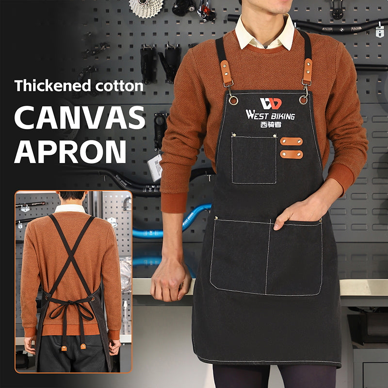 WEST BIKING YP0719379 Canvas Woodworking Apron for Woodworkers, Mechanics