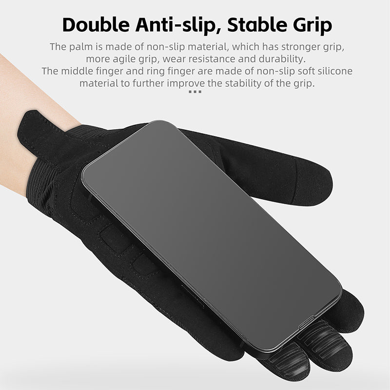 WEST BIKING YP0211245 Touch Screen Non-slip Cycling Gloves Shock-absorbing Mittens