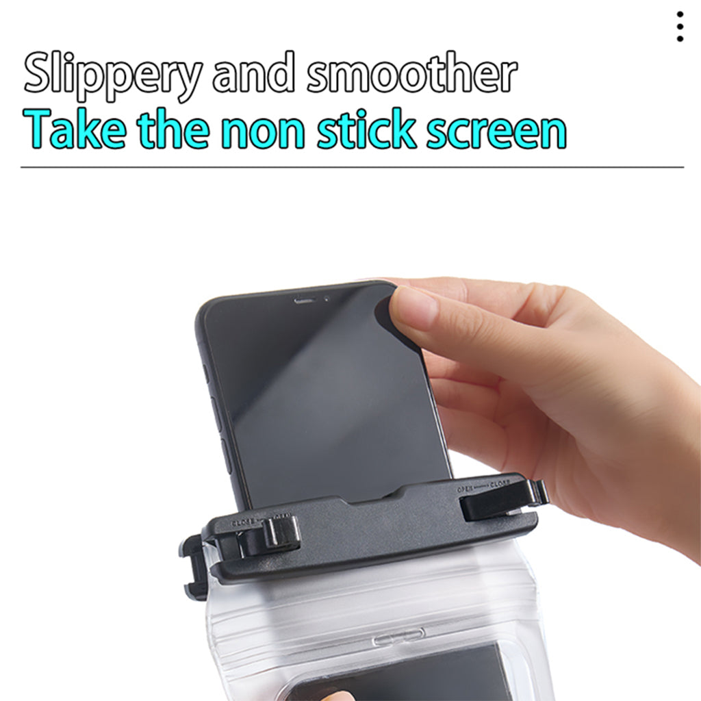 IPX8 Waterproof TPU Case for 7.2-inch Phones Airbag Protection Anti-drop Phone Cover - Black