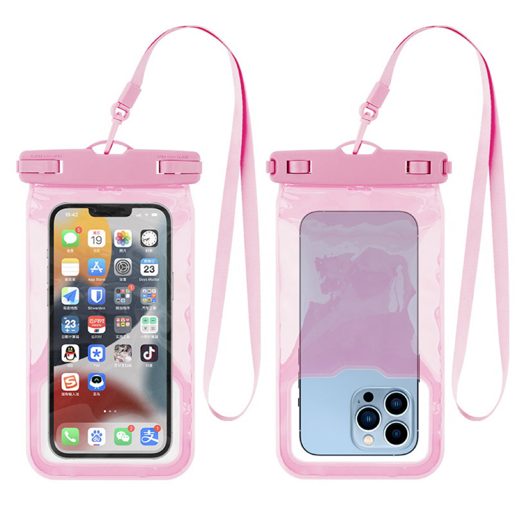 7.2-inch Phone TPU Case IPX8 Waterproof Phone Cover with Back Airbag Protection - Blue
