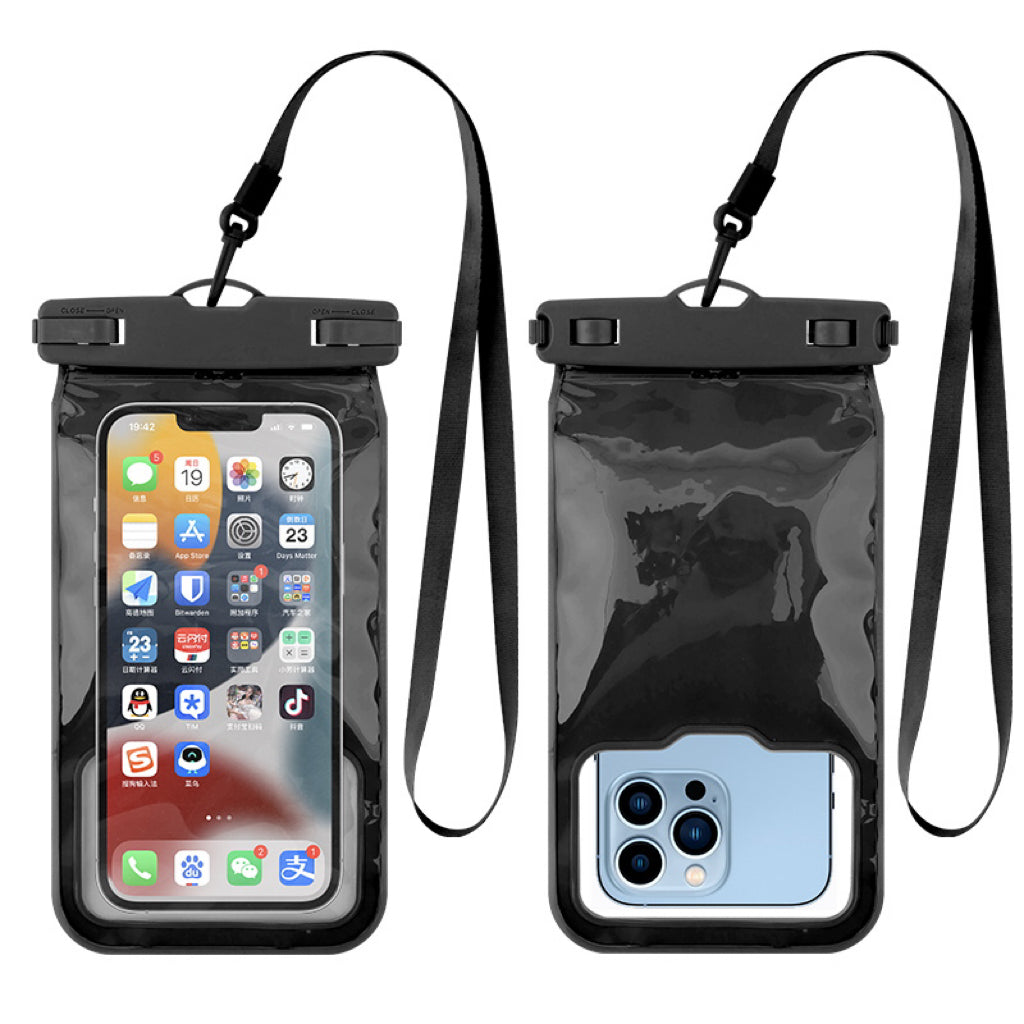 7.2-inch Phone TPU Case IPX8 Waterproof Phone Cover with Back Airbag Protection - Blue