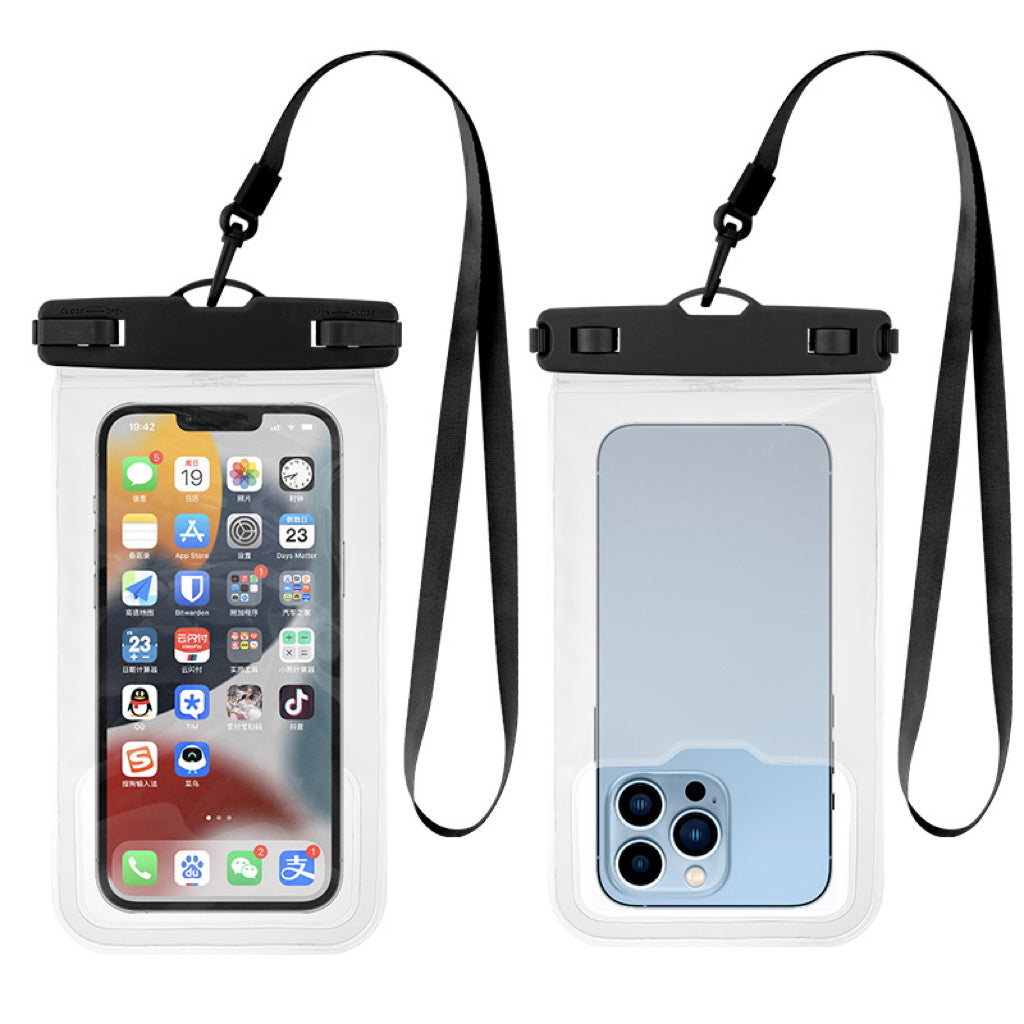 7.2-inch Phone TPU Case IPX8 Waterproof Phone Cover with Back Airbag Protection - Blue
