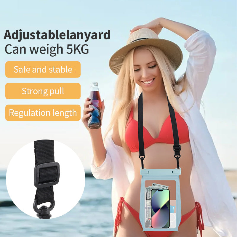 Extra Large Waterproof Phone Dry Bag for 8.2-inch Phone IPX8 Underwater Phone Protector with Lanyard - Black