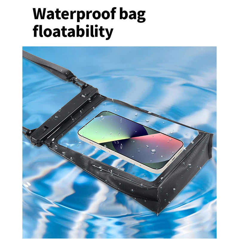 Extra Large Waterproof Phone Dry Bag for 8.2-inch Phone IPX8 Underwater Phone Protector with Lanyard - Black